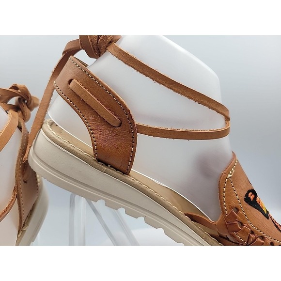 Sandals Women's Huarache Artesanías- Butterfly Embroidery Sandals Size 6 - NEW - Picture 9 of 16